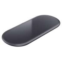 15W Fast Wireless Charger Metal Base Glass Panel Wireless Charging Dock For Mobile Phone