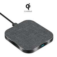 2020 Hot Selling Square Fabric Qi Fast Charing Wireless Charger 10W